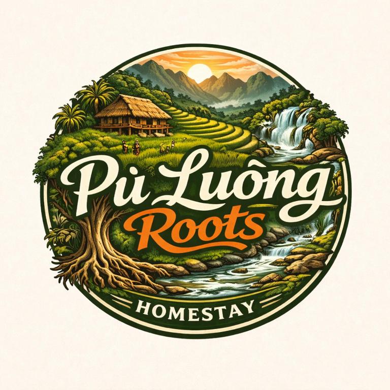 a logo for pt living roots homesteadery at Pu Luong Roots Homestay in Pu Luong