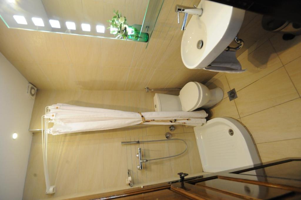 Koupelna v ubytování Elli Hotel