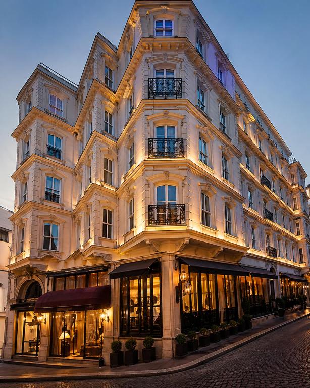 a large white building on a city street at Meroddi Barnathan Hotel in Istanbul