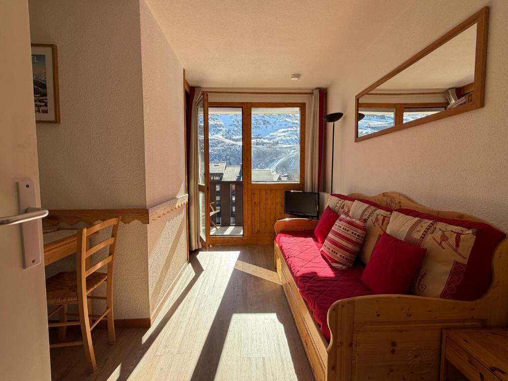 Méribel Mottaret E5 - Studio cabine pied des pistes et face aux montagnes