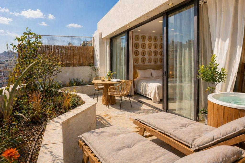 Athens rooftop terrace suite