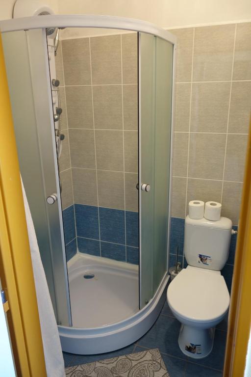 Koupelna v ubytování Hotel Sklárna Harrachov