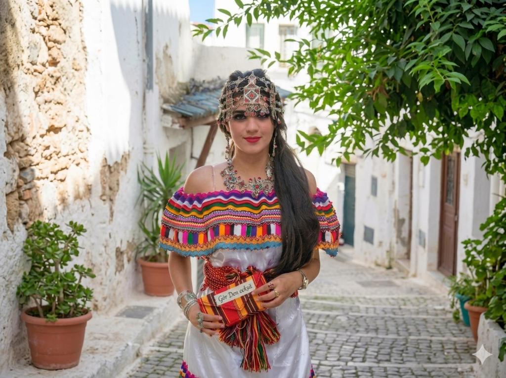 a woman in a dress walking down a street at Flat,App,Sea side,Stay Sousse 2-Bedroom in Sousse