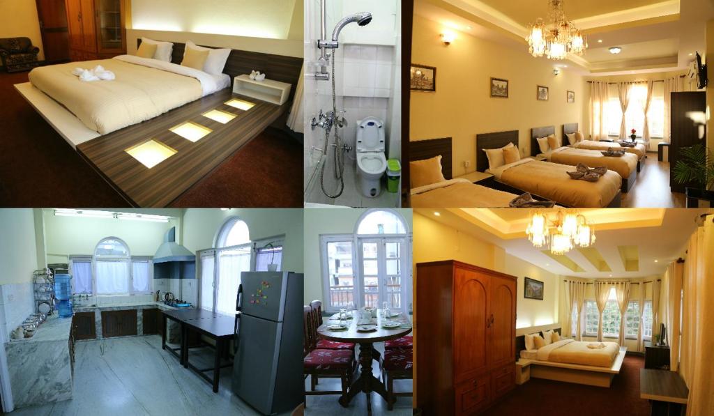 Kuchyň nebo kuchyňský kout v ubytování Bed and Breakfast Thamel