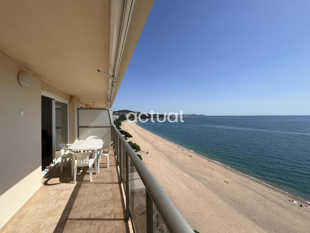 a view of the beach from the balcony of a building at President A-9 in Platja d'Aro