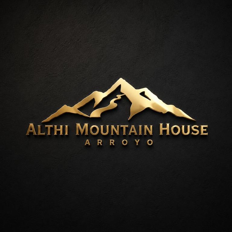 a logo for a mountain house arroyo at Althi Mountain House in Naranjito