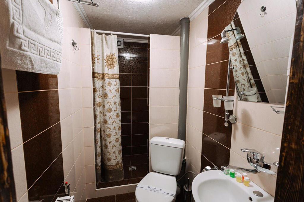 Koupelna v ubytování Hotel Marilen