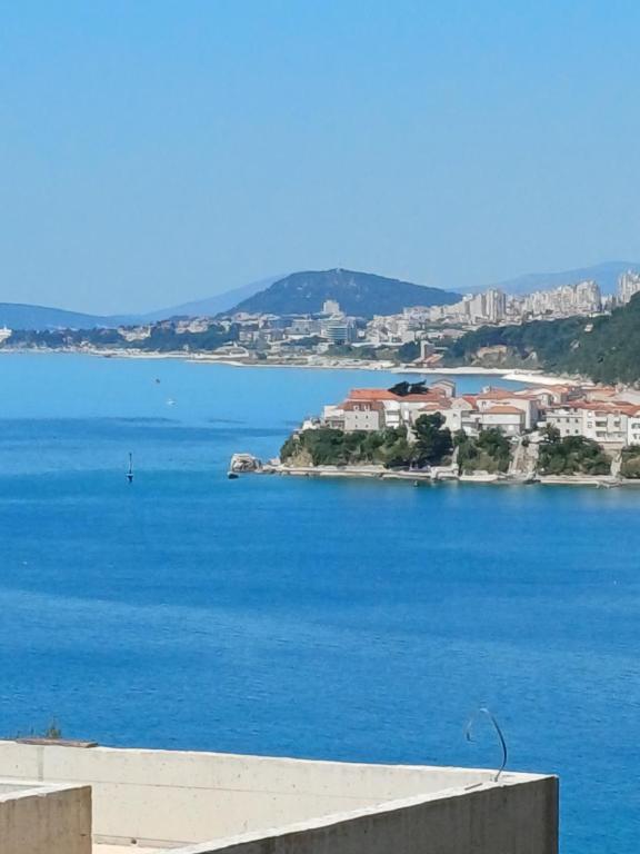 a view of a large body of water at Apartments Jure Miljak in Podstrana