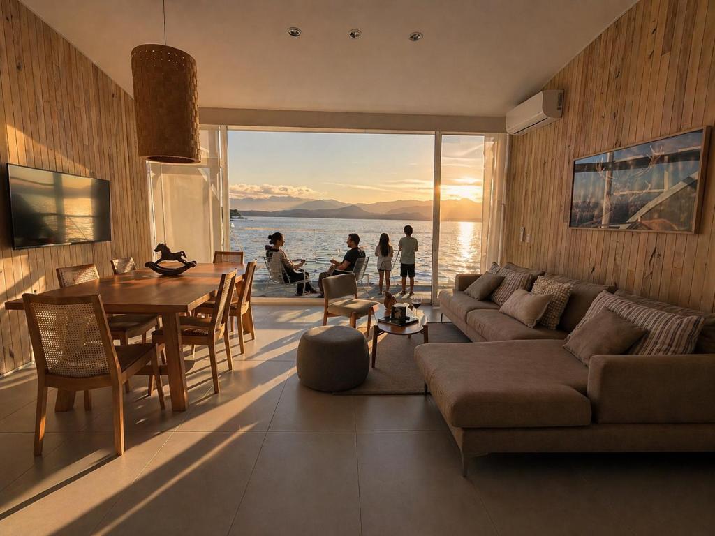 a living room with a couch and a table at B612 Bariloche in San Carlos de Bariloche