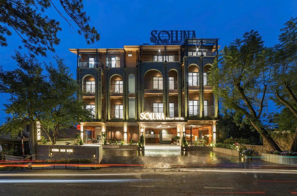 a rendering of the sutton hotel at night at Soluna Dalat Hotel in Da Lat