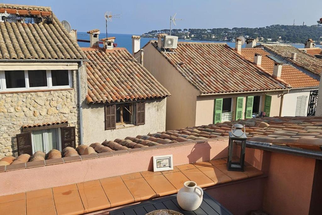 Authentic Old Antibes Duplex with Seaview Terrace
