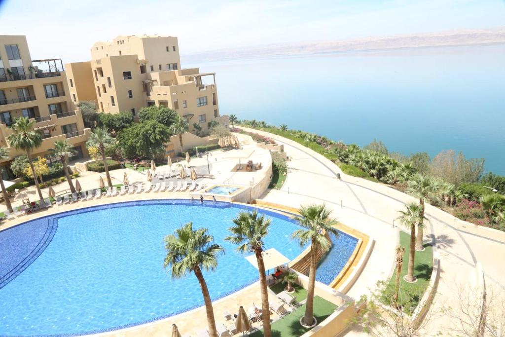 Dead Sea hotel balcony and resort style accommodation in Jordan