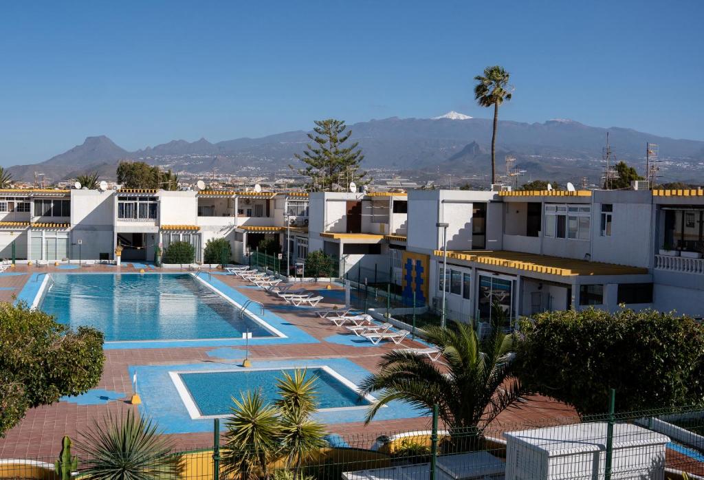 arial view of a hotel with a swimming pool at Silent Paradise Drago Complex in Costa Del Silencio