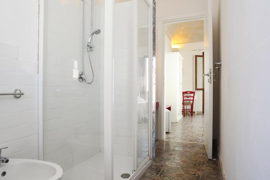 Koupelna v ubytování B&b Il Tufo
