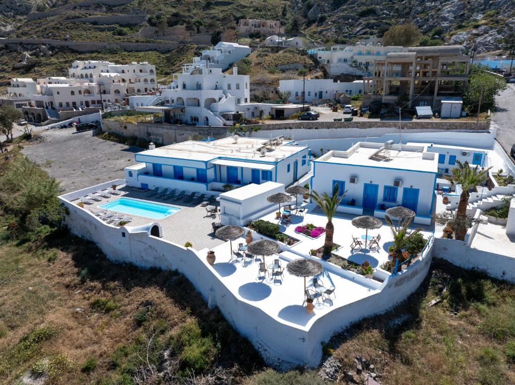 an aerial view of a resort at Ancient Thera Apartments in Kamari