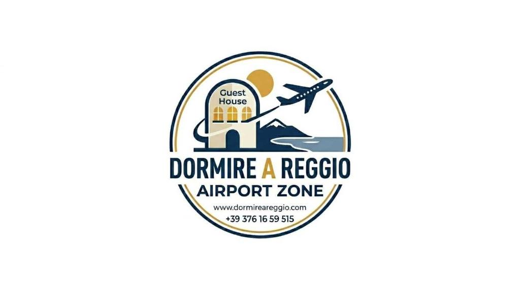 a label for araxo airportzone with an airplane at Dormire a Reggio zona Aeroporto in Reggio di Calabria