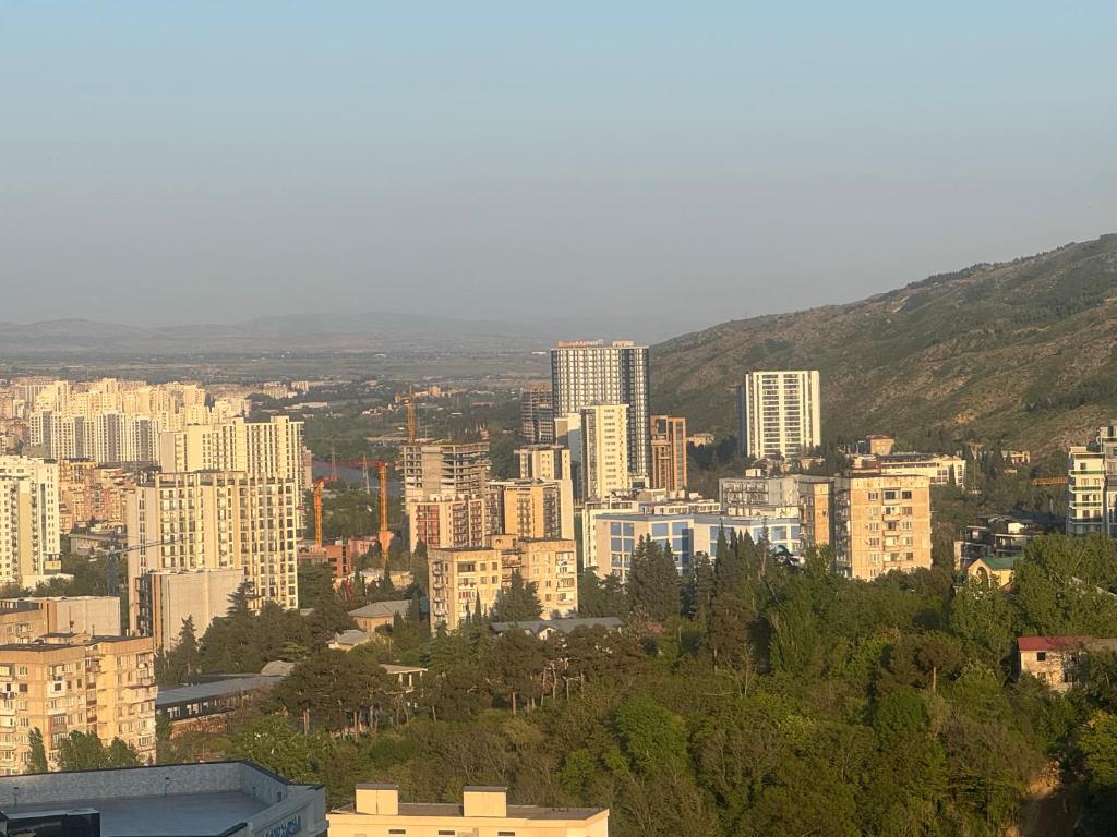 a view of a city with many tall buildings at monolit residens 6C blok in Tbilisi City