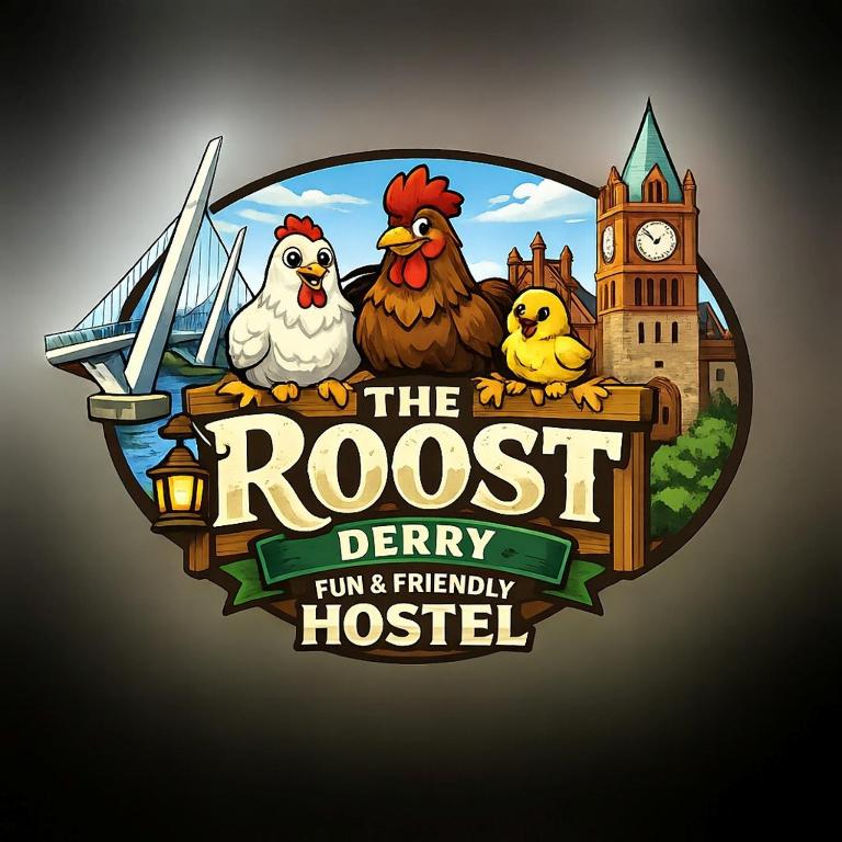 a logo for the roost derry run and friendly hospital at The Roost in Derry Londonderry
