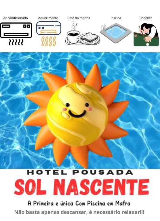 a poster for a hotel poshodaapa salucania a philippine at Pousada Hotel Sol Nascente in Mafra
