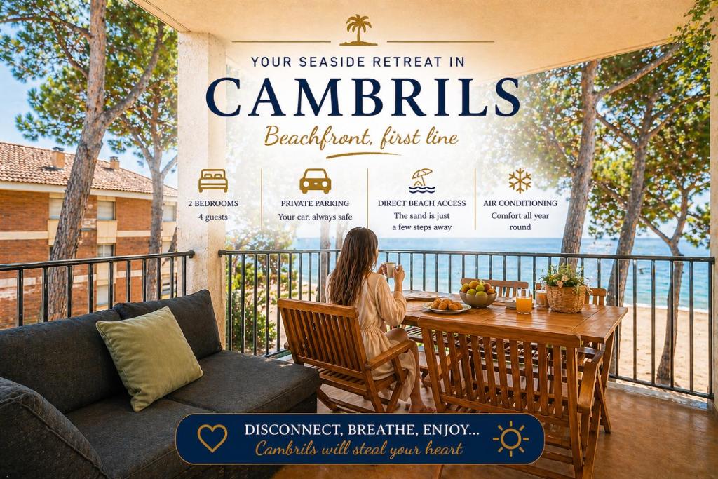 Cambrils Beach - Sea View - First Line - Parking - 2BR