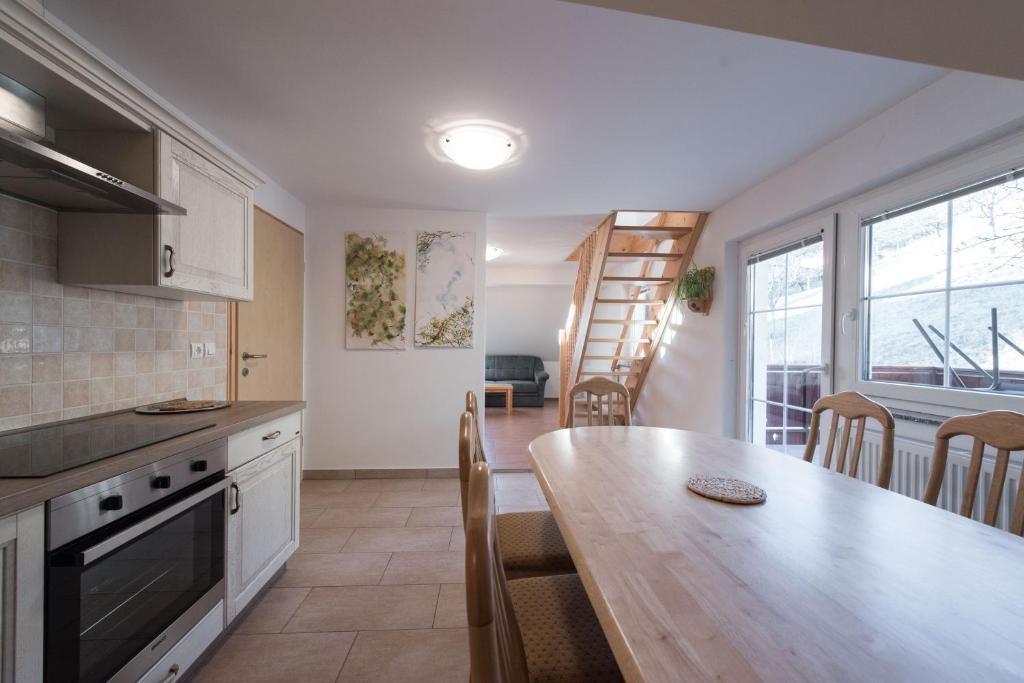 Kuchyň nebo kuchyňský kout v ubytování Guesthouse Tolc