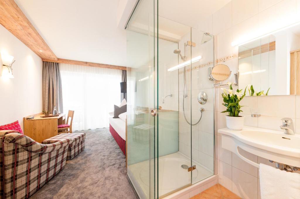 Koupelna v ubytování Hotel Garni Schellenberg