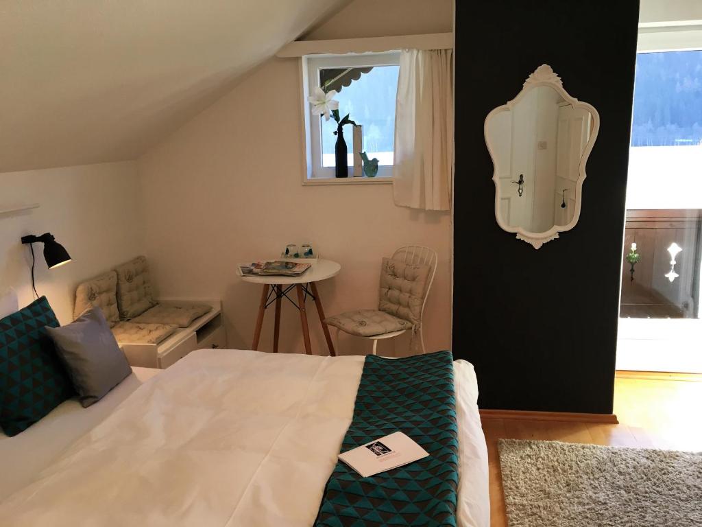 Postel nebo postele na pokoji v ubytování Haus Tirolerland