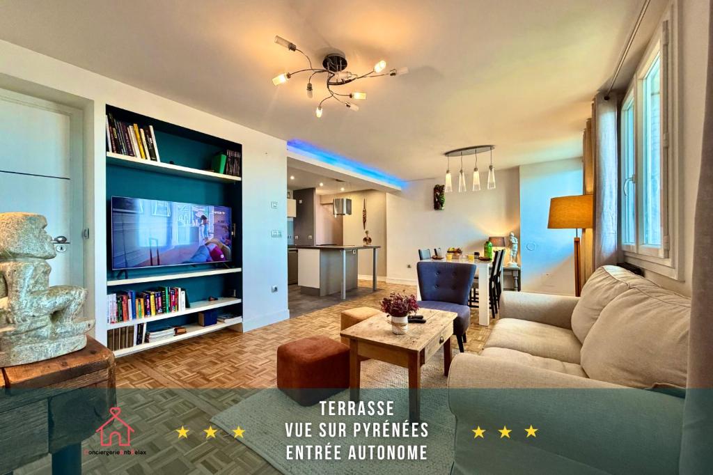 " Vue Pyrénées " Terrasse - Wifi - Linge Fourni