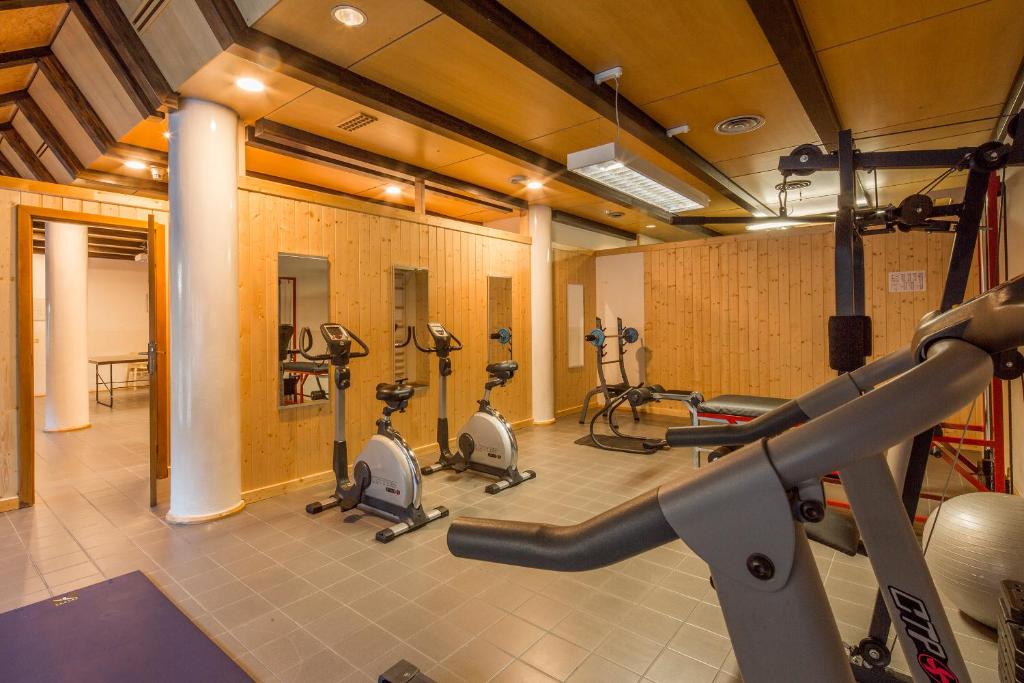Fitness centrum a/nebo fitness zařízení v ubytování Residence Campolongo