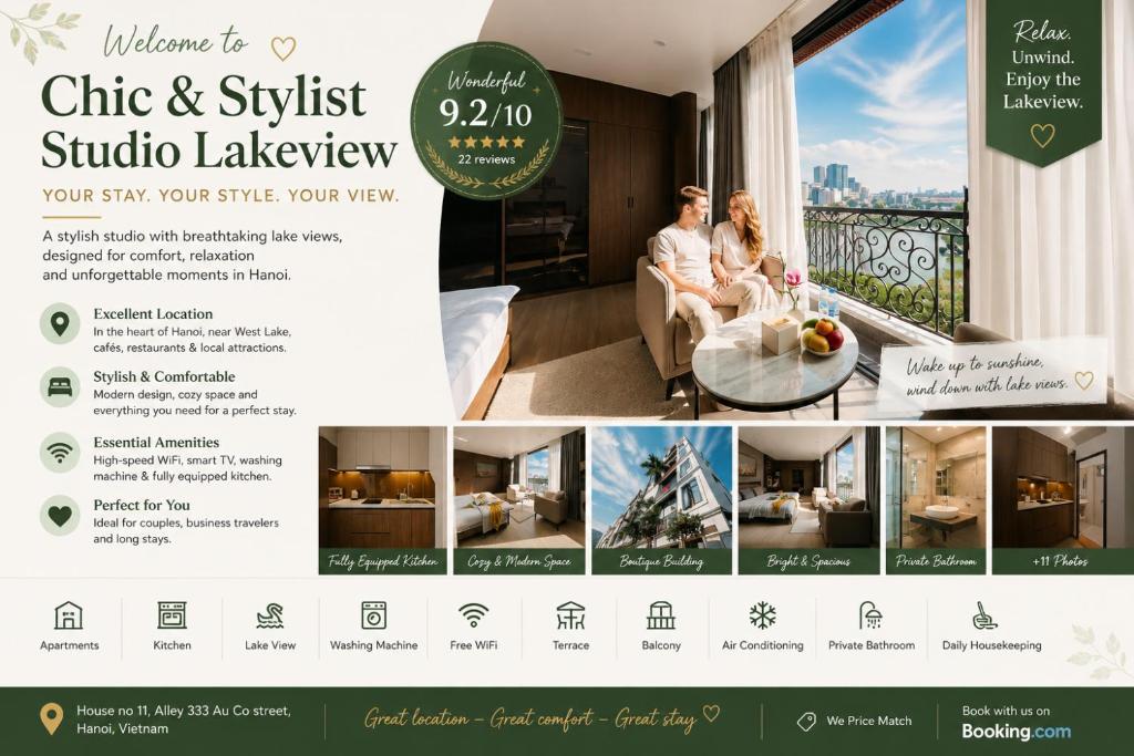 a screenshot of a flyer for a club stylist studio lakeview at Chic & Stylist Studio Lakeview in Hanoi
