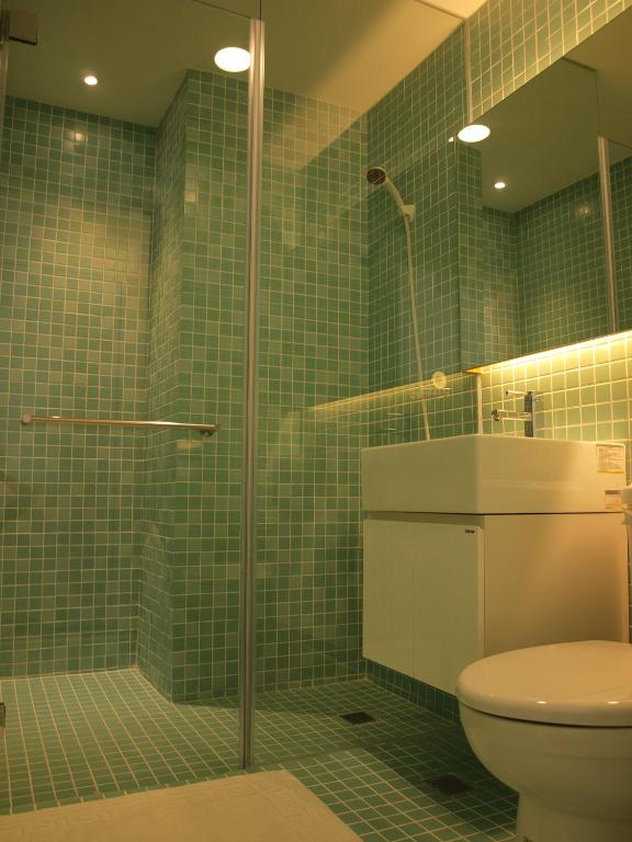 Koupelna v ubytování Taimali Hotel