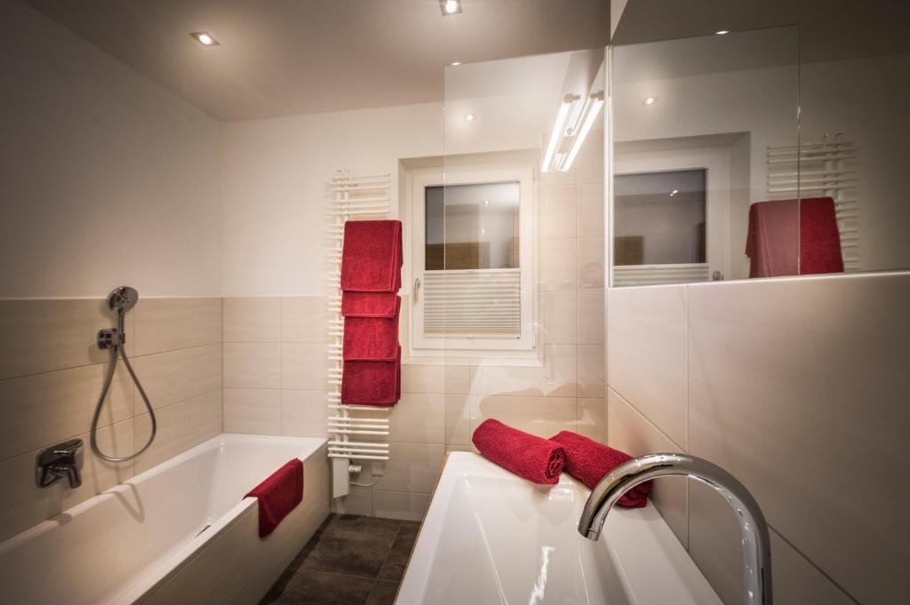 Kúpeľňa v ubytovaní Appartements Die Rifflerin