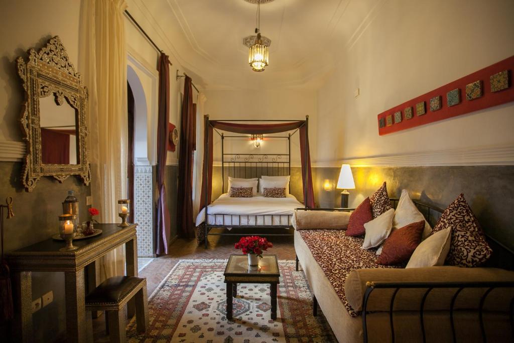 Posezení v ubytování Riad le Clos des Arts