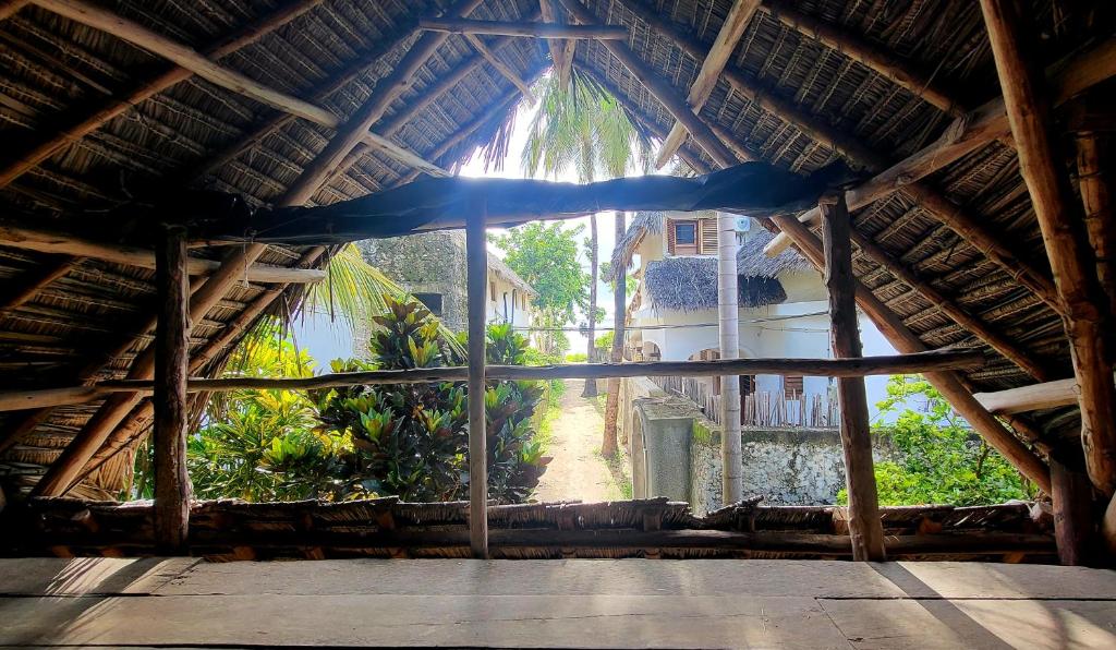 a view from the inside of a building at Villa Milu in Jambiani