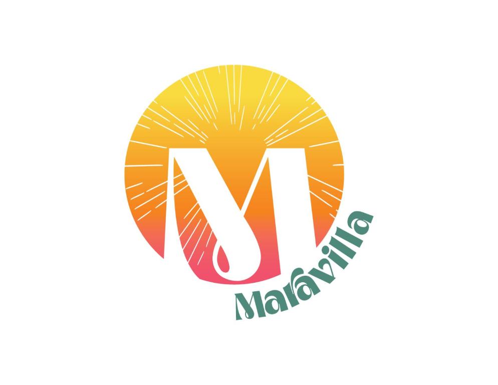 a logo for a market with the letter n and a mandala at Maravilla in Taos