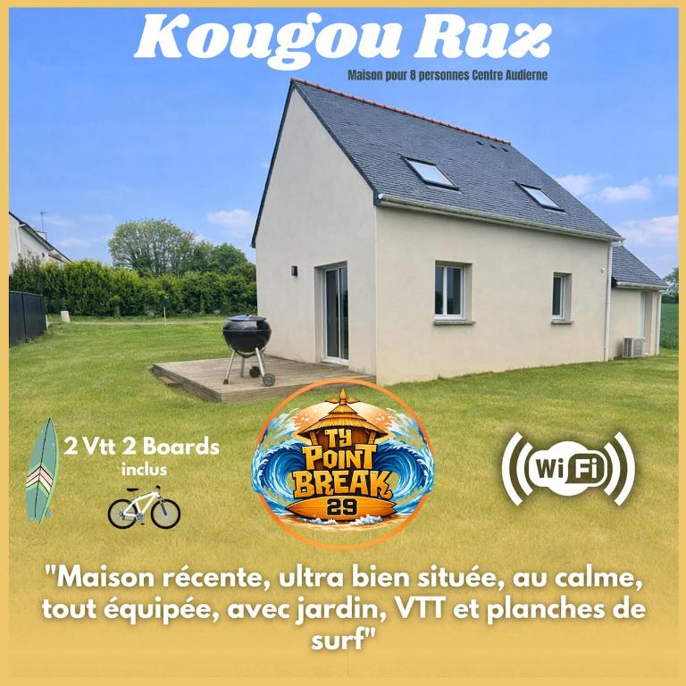 a magazine advertisement for a house with a house at Kougou Ruz in Audierne