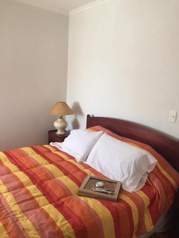 Postel nebo postele na pokoji v ubytování Hospedaje Rancagua - Centro - Hermoso Departamento