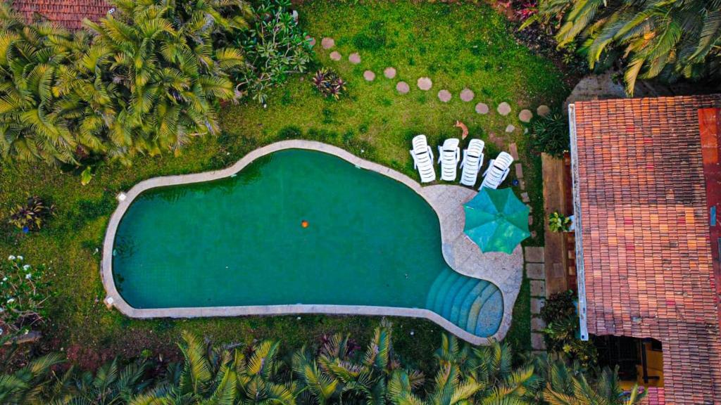 an overhead view of a golf putting green at Island Pool Villa I Pvt Pool I Cook I Staff I WIFI in Vainguinim