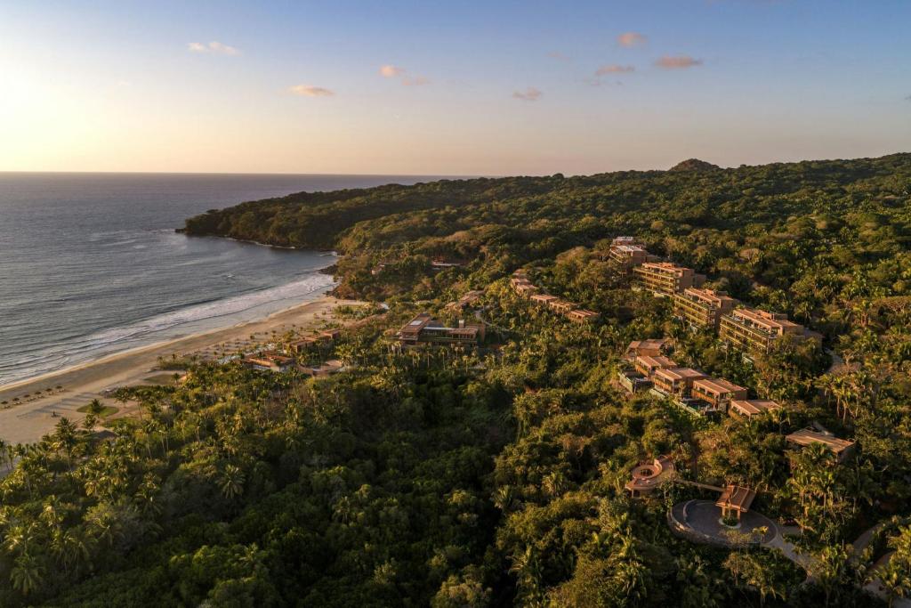 an aerial view of the resort and the beach at Siari Riviera Nayarit, a Ritz-Carlton Reserve in El Divisadero