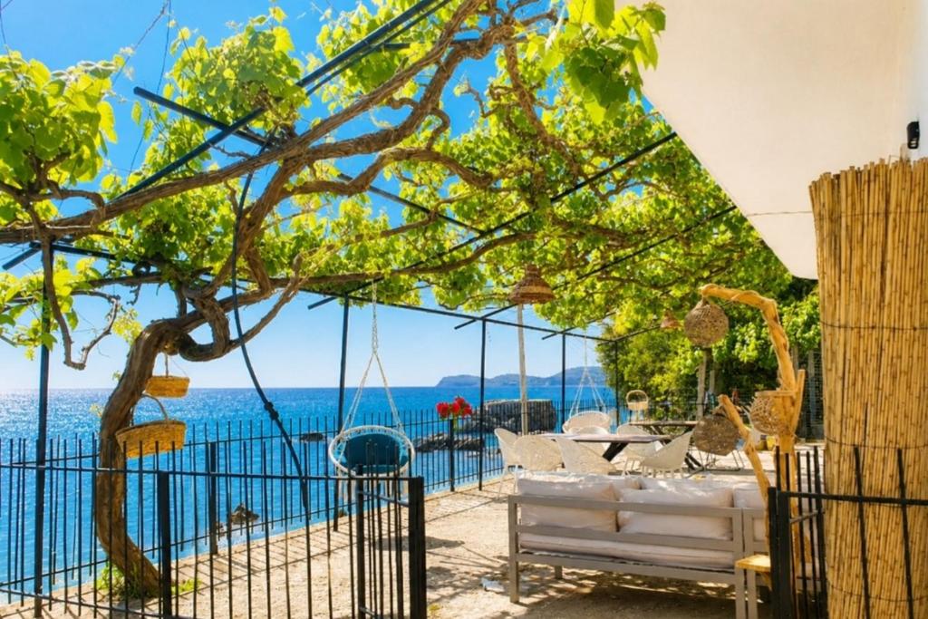a house with a view of the ocean at Sea View Borsh Albania in Borsh