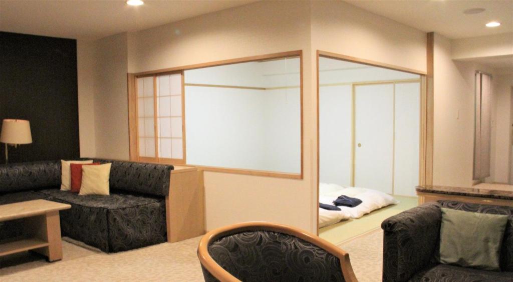Posezení v ubytování Hotel Cypress Karuizawa