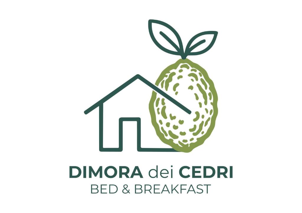 a logo for a bed and breakfast with a pineapple and the letter h at Dimora dei Cedri in Santa Maria del Cedro