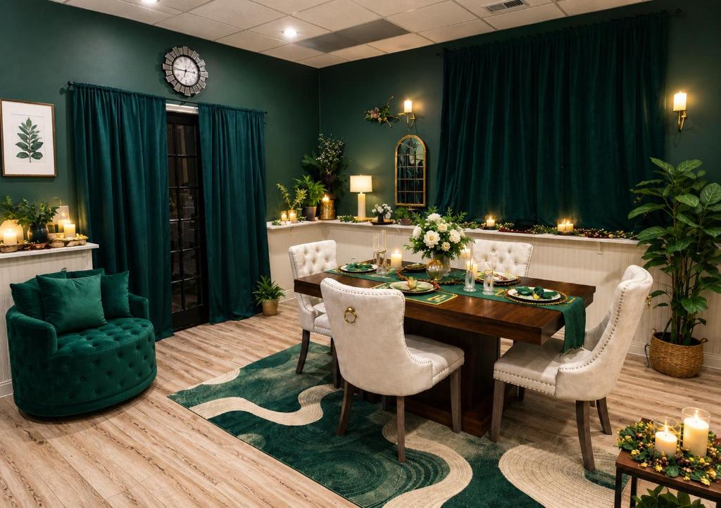 a dining room with a table and chairs at Suite 3 Eighteen in Shelbyville