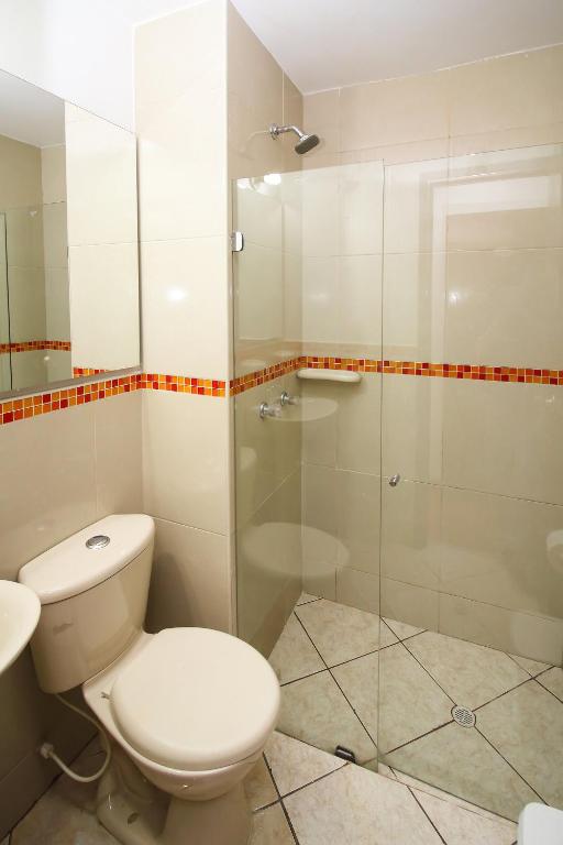 Koupelna v ubytování Hotel Casa Quinta Embajada