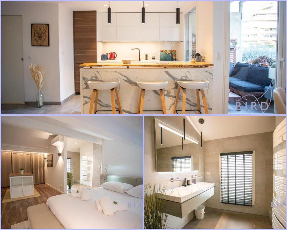 Duplex contemporain en bord de mer AC parking