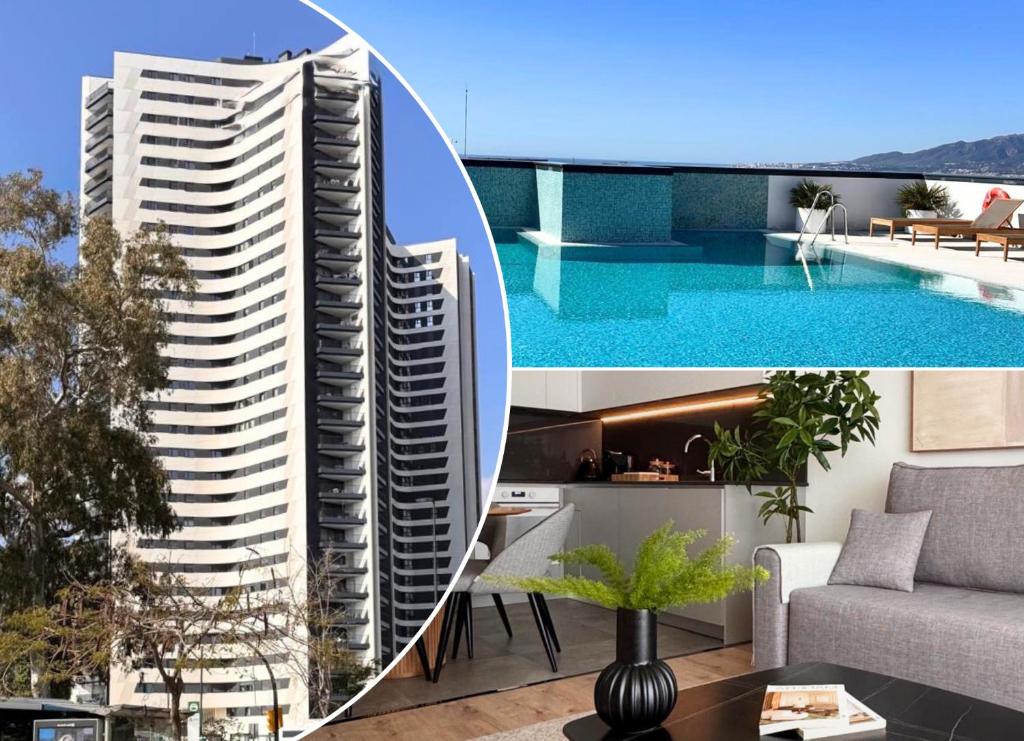 Malaga Skyline 26 with parking and pool
