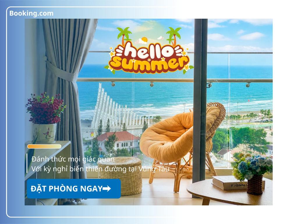 a flyer for a hotel with a view of the beach at The Song Luxury Near Beach Apartment - Căn hộ Nghỉ Dưỡng Cao Cấp Cạnh Biển - Moonlight Homestay in Vung Tau