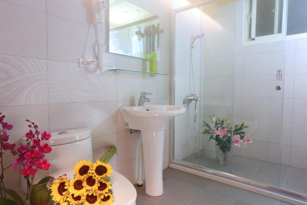 Koupelna v ubytování Zhen Shan Zhuang B&B