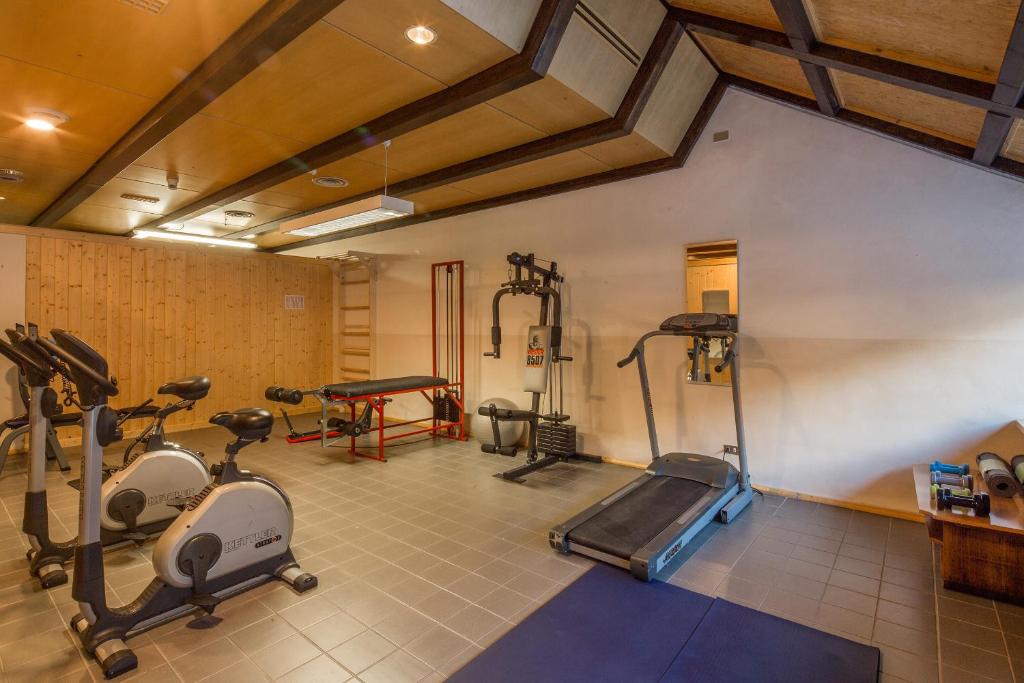 Fitness centrum a/nebo fitness zařízení v ubytování Residence Campolongo