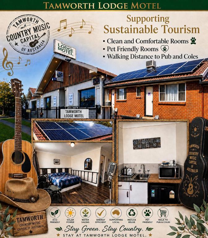 a flyer for a house with a solarium at Tamworth Lodge Motel in Tamworth